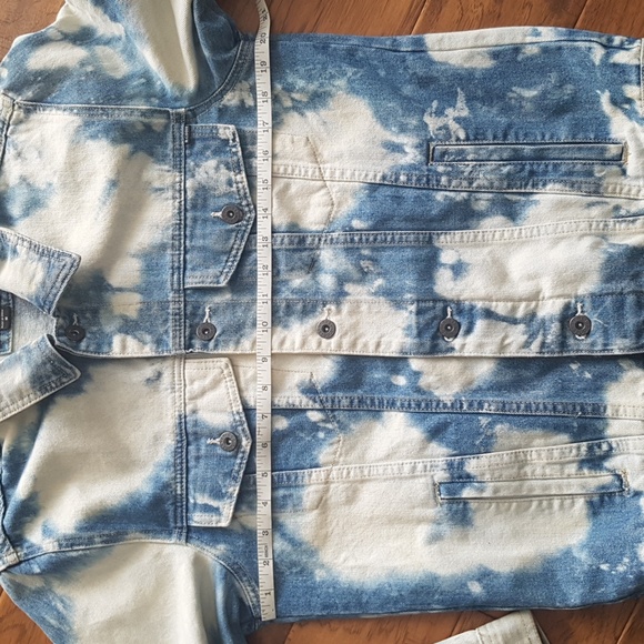 Barney Cools Men's Bleached B Rigid Blue White Jean Jacket Size M - Picture 5 of 16